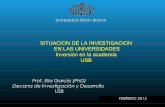 Situación de la Investigación en las Universidades Venezolanas