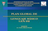 Plan Global de Lenguaje Básico - LEN 010. 2015