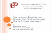 Antecedentes culturales que influyen en la peatonalización Arequipa 2014