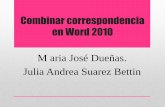 Combinar correspondencia en word 2010