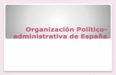 Organización político-administrativa de España