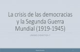 La crisis de las democracias y la segunda