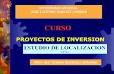 PROYECTOS DE INVERSION - ESTUDIO DE LOCALIZACION