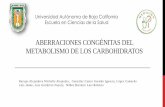 Aberraciones congénitas del metabolismo de los carbohidratos