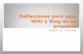 Reflexiones para usar blog y wiki