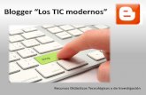 PowerPoint de presentacción de Blogger "Los TIC modernos" + PED