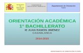 ORIENTACIÓN ACADÉMICA 1º DE BACHILLERATO 15-15