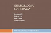 Semiologia cardiaca: inspeccion, papacion,  percusion y auscultacion