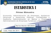 ESTADISTICA I ( I Bimestre Abril Agosto 2011)