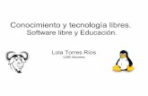 Conocimiento y tecnología libres. Software libre y Educación