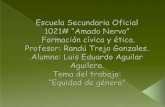 Equidad de género/Luis Eduardo Aguilar Aguilera 2C
