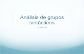 Tema 8. análisis de grupos sintácticos