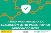 Ayuda para realizar la evaluación entre pares (P2P) en MOOC INTEF