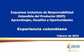 Esquemas inclusivos de Responsabilidad Extendida del Productor: aprendizajes, desafíos y oportunidades - Experiencia Colombiana