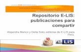 Repositorio E-LIS: publicaciones para compartir, Delia Soto y Alejandra Manco
