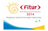 Programa stand Comunidad Valenciana - Costa Blanca en Fitur 2014