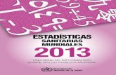 Estadísticas mundiales sanitarias OMS 2013