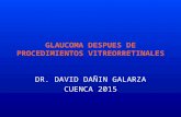 Glaucoma despues de procedimientos vitreorretinales DR IVAN UNDA