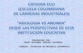 AXIOLOGIA VS ANOMIA  DESDE EL CAMPO EDUCATIVO DE LA ECCI