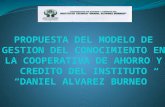 PROPUESTA DEL MODELO DE LA COOPERATIVA DE AHORRO Y CRÉDITO DEL INSTITUTO "DANIEL ALVAREZ BURNEO"L CONOCIMIENTO GESTIÓN