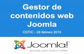 Presentación del taller sobre Joomla en el CDTIC (febrero 2015)