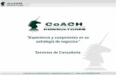 Servicios consultoría CoACH Consultores resumen 2015 actualizado