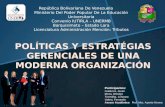 Políticas y Estrategias Gerenciales de una Moderna Organización