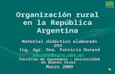 Organizaciones rurales en la República Argentina (con audio)