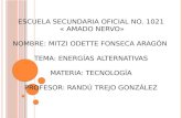Energías Alternativas Mitzi Fonseca 3°A