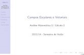 Campos escalares e vetoriais - Cálculo 2