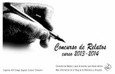 Cartel del Concurso de Relato, Curso 2013-2014.