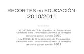Presupuestos educación 2010 vs 2011