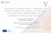 Proyecto Europeo VALS y Semester of Code: Prácticas Virtuales en Empresas y Fundaciones relacionadas con el Software Libre a nivel Europeo