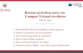Buenas prácticas para un Campus Virtual excelente