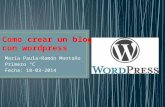 Creación de un blog en wordpress