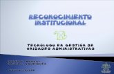 Diapositivas Reconocimiento Institucional