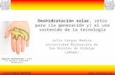 Deshidratación solar, retos para (la generación) y el usos sostenido de la tecnología