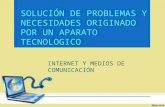 SOLUCION DE PROBLEMAS Y NECESIDADES..