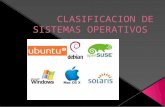 Clasificacion de sistemas operativos
