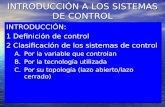 Introducción sistemas de control