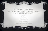 Literatura del romanticismo,realismo y naturalismo