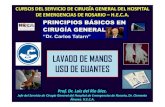 CURSO DE PRINCIPIOS EN CIRUGIA GENERAL LAVADO DE MANOS, GUANTES Y SUTURAS EN CIRUGÍA