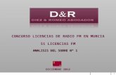 Diez & Romeo Concurso licencias de radio FM en Murcia