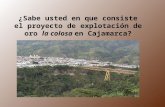 No a la explotación de la mina de oro de Cajamarca, Tolima