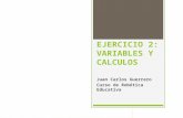 Presentación Ejercicio 2: Variables y Calculos