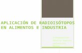 Aplicación de radioisótopos en alimentos e industria