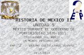 UNIDAD 5: MÉXICO DURANTE EL GOBIERNO DE PORFIRIO DÍAZ.