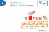 INFORME 2012: PROGRAMA DE PROYECTOS JUVENILES DE "EL INGENIO"