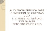 Audiencia publica para rendicion de cuentas 2014