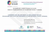 Cadenas de valor para la inclusión social: Programa inclusivo de desarrollo empresarial rural (PRIDER)